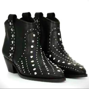 New Ankle Boots Sam Edelman butter soft leather studded boho western booties